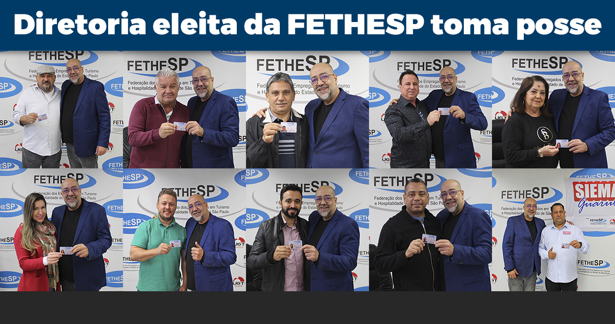 Diretoria eleita da FETHESP toma posse em São Paulo